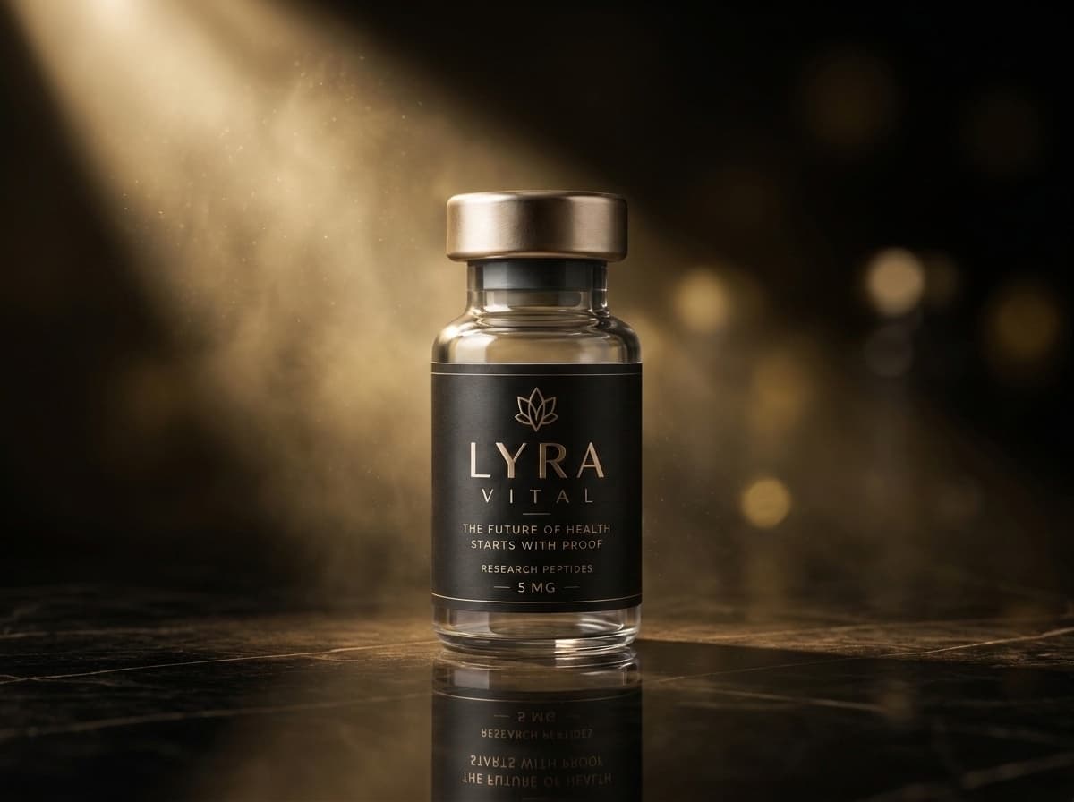 Selank — lyophilized powder in a Lyra Vital research vial