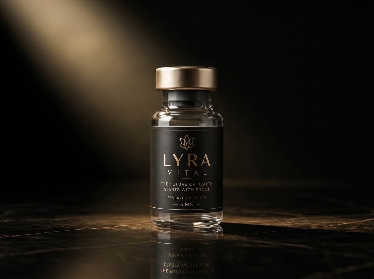 Semaglutide — lyophilized powder in a Lyra Vital research vial