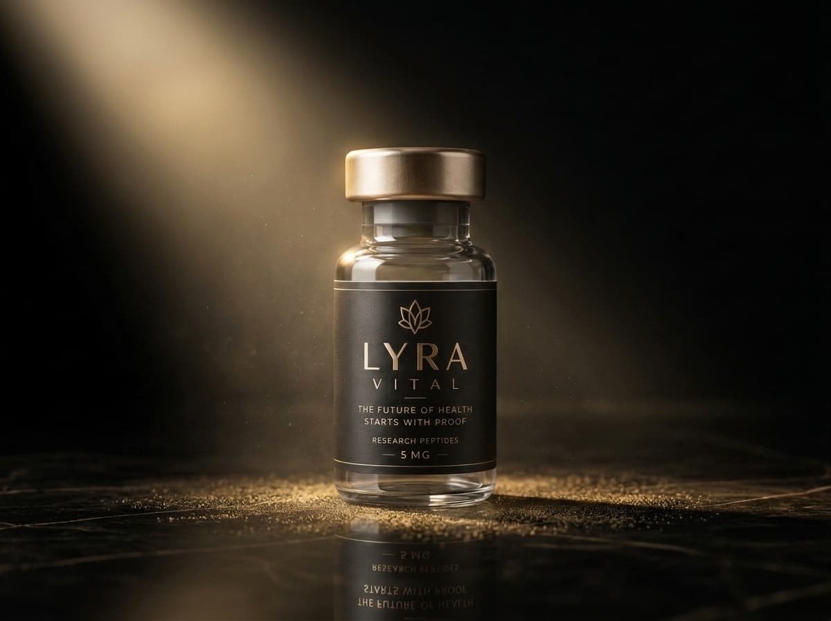 BPC-157 — lyophilized powder in a Lyra Vital research vial